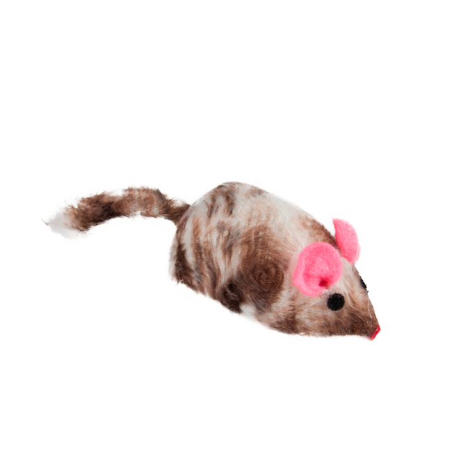 Bild von Katzenspielzeug Aufziehmaus Speedy braun/weiß