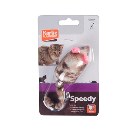 3. Bild von Katzenspielzeug Aufziehmaus Speedy braun/weiß