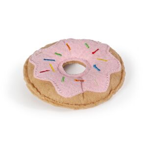 Katzenspielzeug Texil Donut pink mit Catnip 8 cm