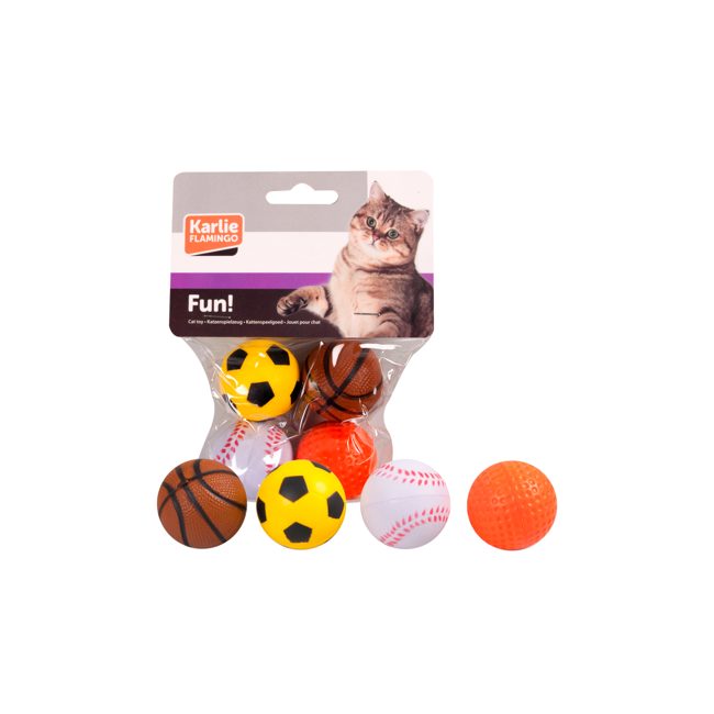 Bild von Katzenspielzeug Moosgummiball Ø 4 cm 4 Stück