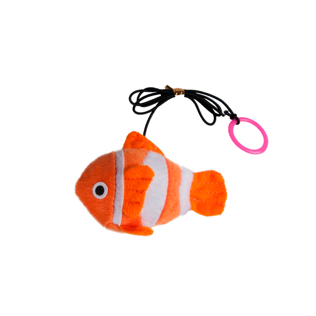 Bild von Katzenspielzeug Fisch Nemo orange mit Catnip 16,5 cm