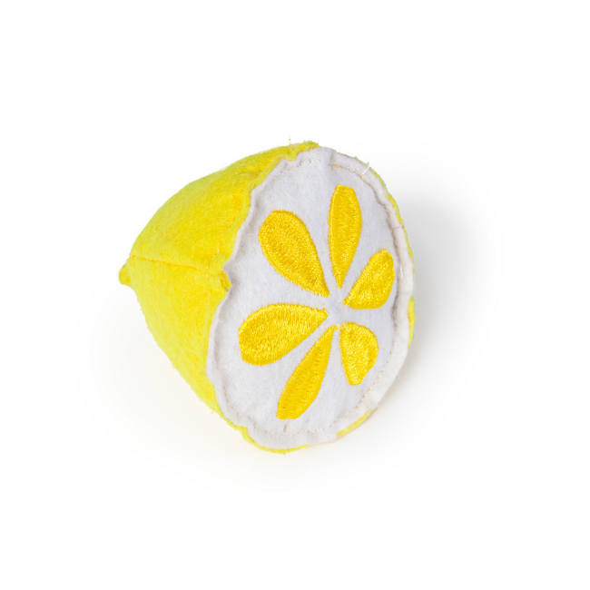 Bild von Katzenspielzeug Texil Limone gelb mit Catnip 6 cm
