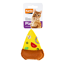 Verkleinertes Bild von Katzenspielzeug Texil Pizza gelb mit Catnip 11 cm