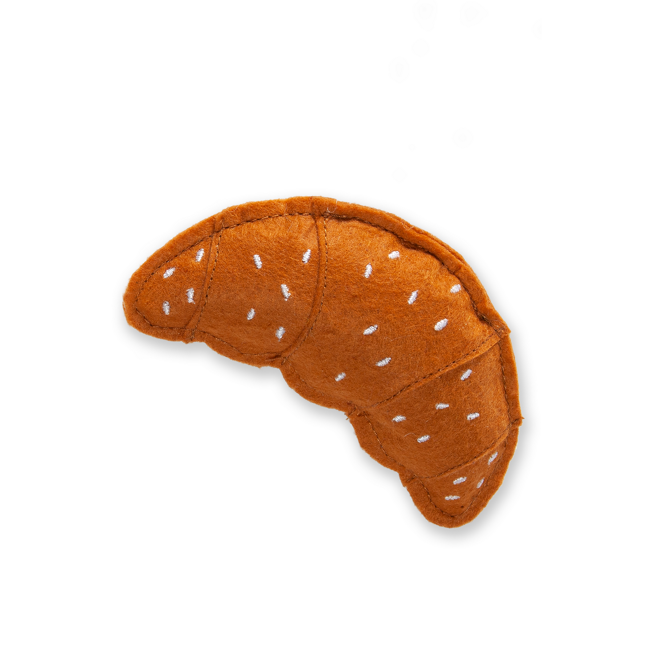 Bild von Katzenspielzeug Texil Croissant braun mit Catnip 10,5 cm