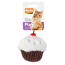 Verkleinertes Bild von Katzenspielzeug Texil Cupcake weiß/braun mit Catnip 8 cm