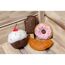 Hundespielzeug in Form von Cupcake, Croissant, Donut und Eis am Stiel