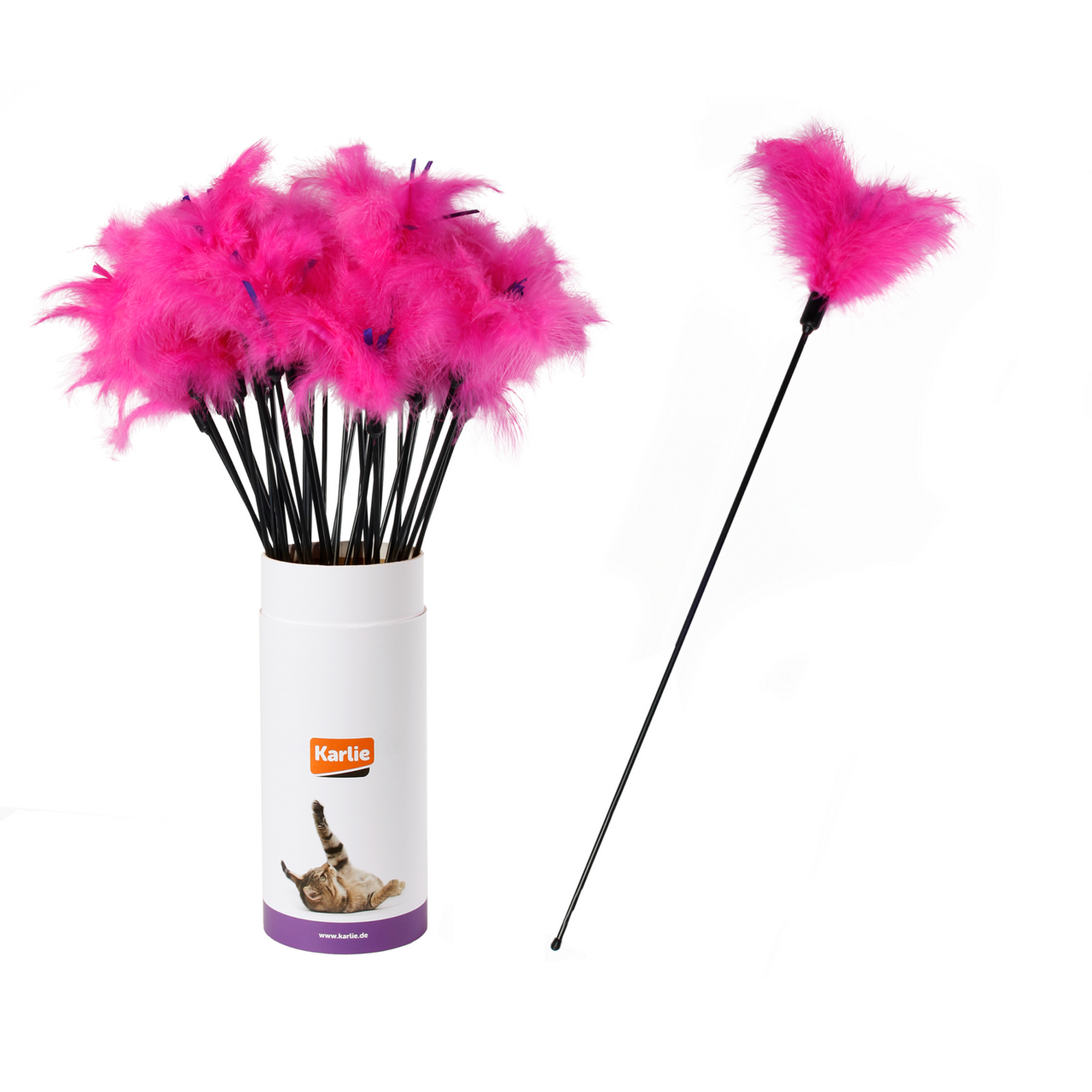 Katzenwedel mit Softfedern pink + product picture