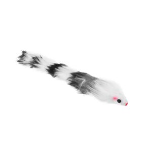 Katzenspielzeug lange Maus schwarz/weiß 30 cm