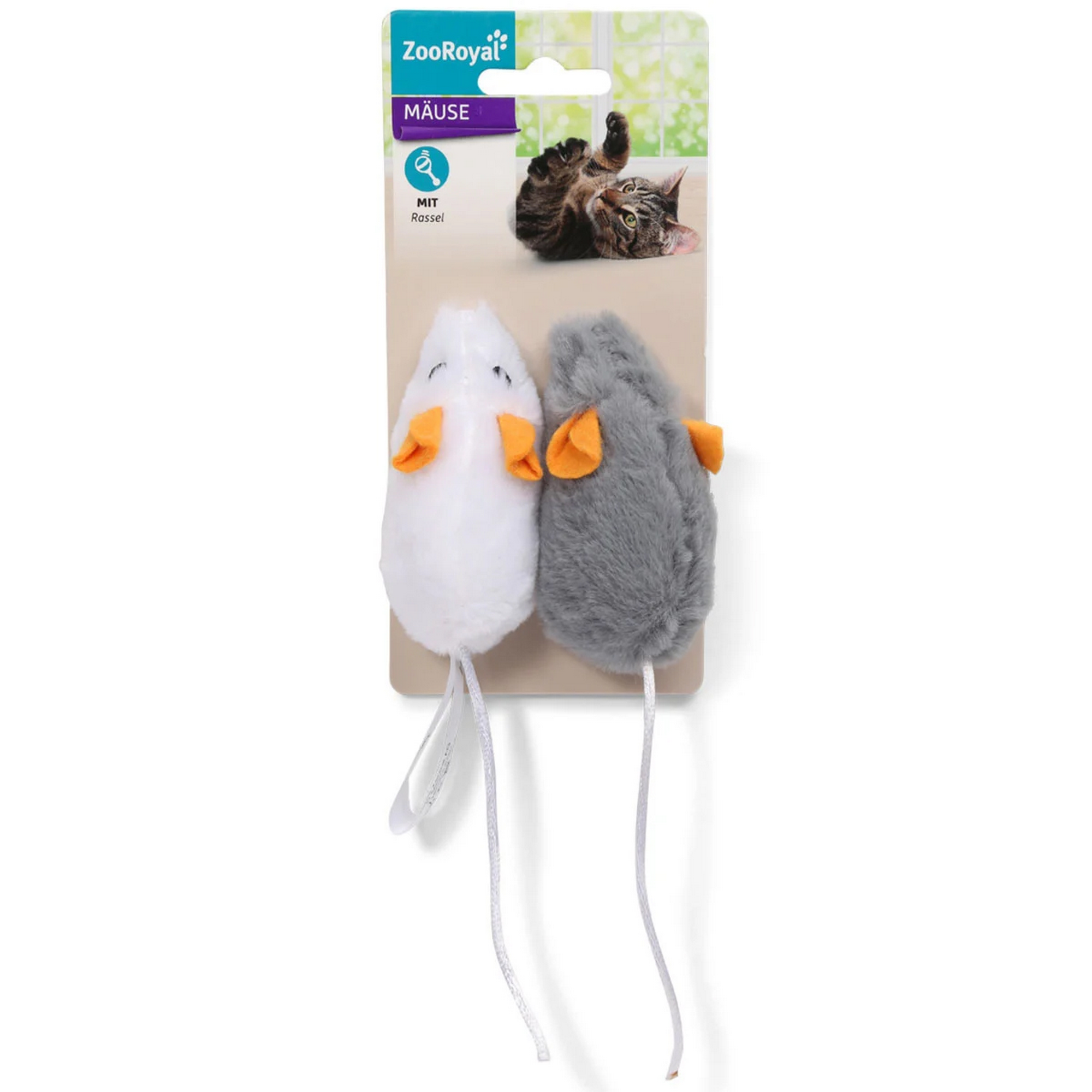 Katzenspielzeug Mäuse Set mit Rassel