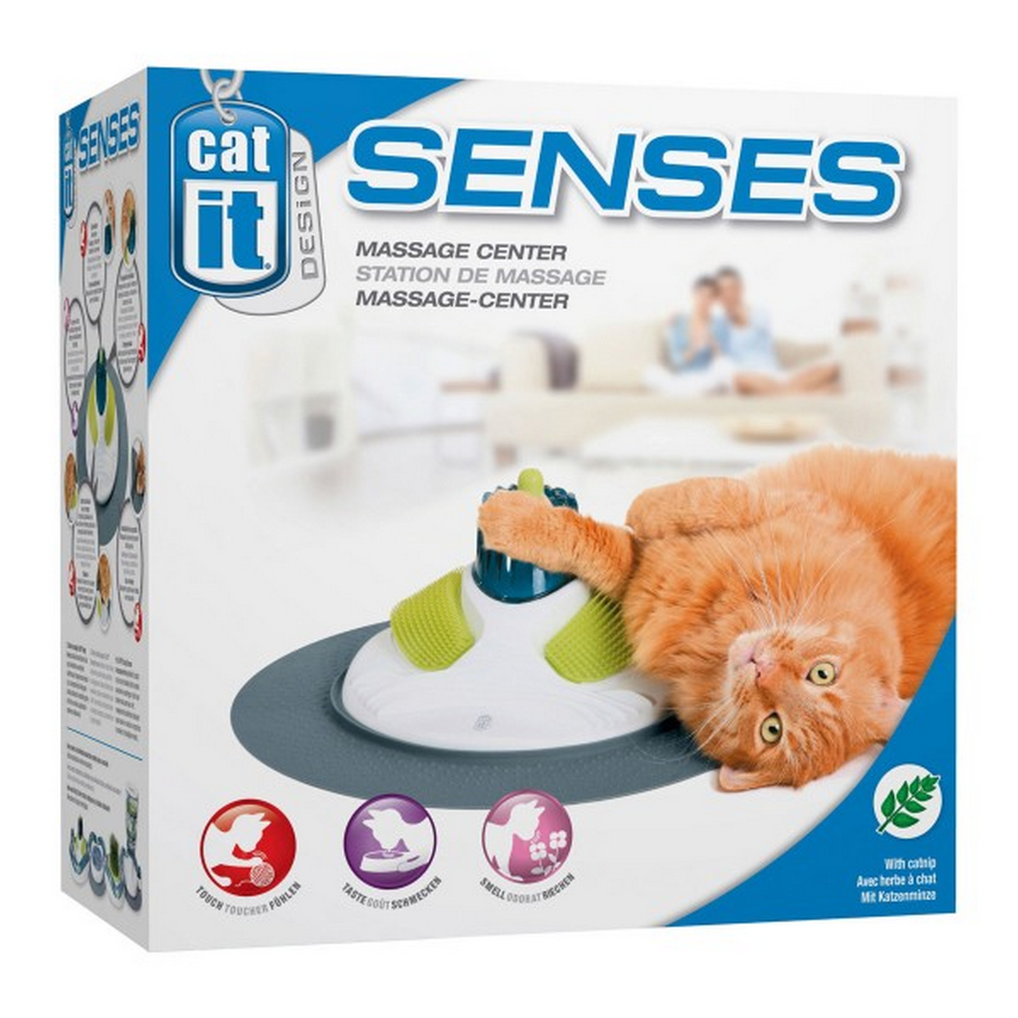 Katzen-Massagespielzeug mit Katzenminze, weiß/grün/blau + product picture