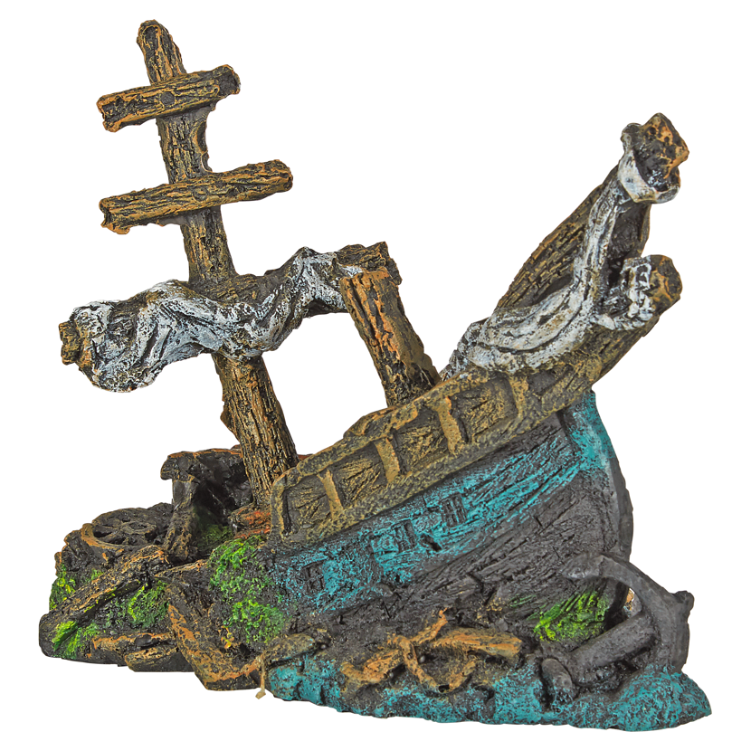 Wrack einer alten Galeere als Dekoration