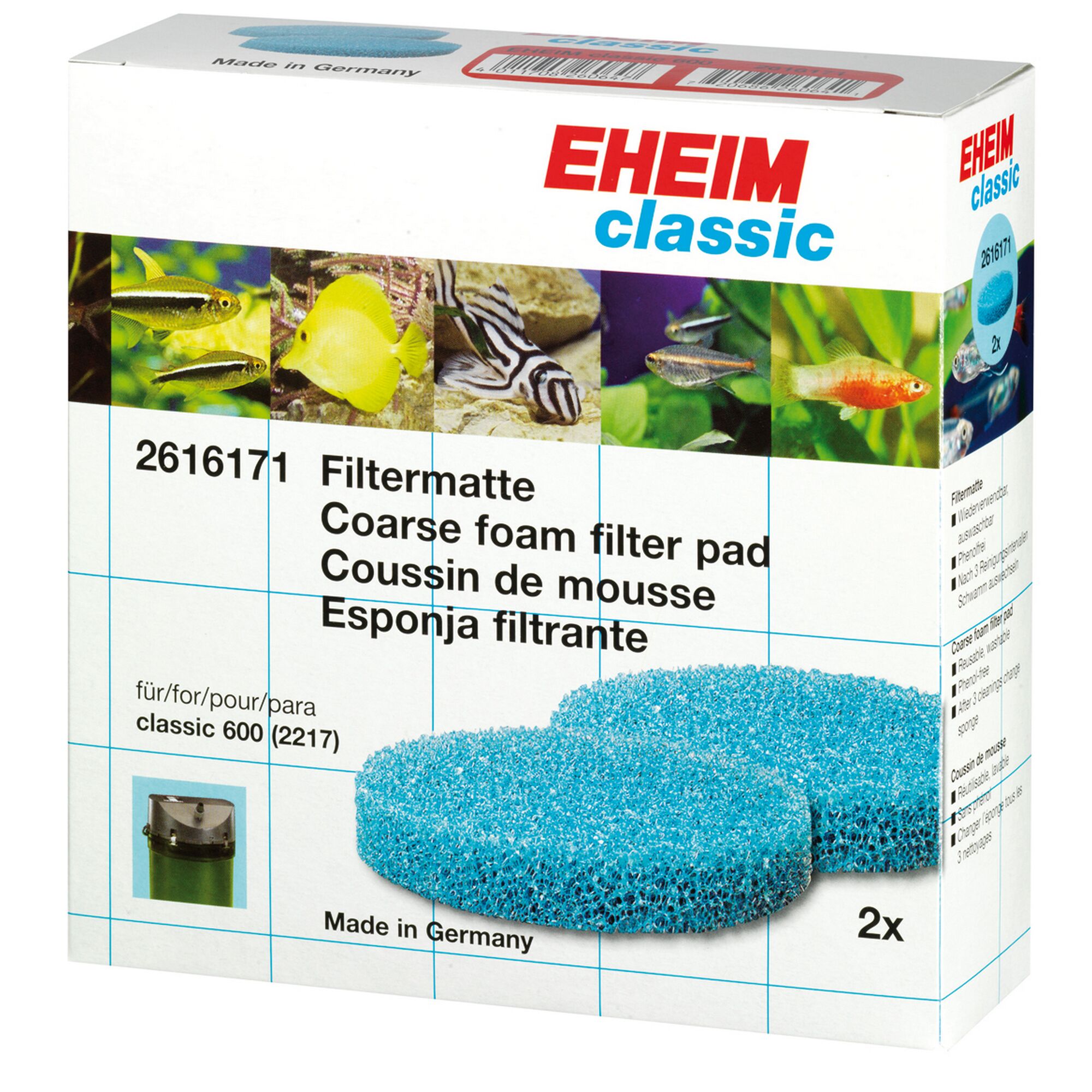 EHEIM classic Filtermatte, grob, 2 Stück