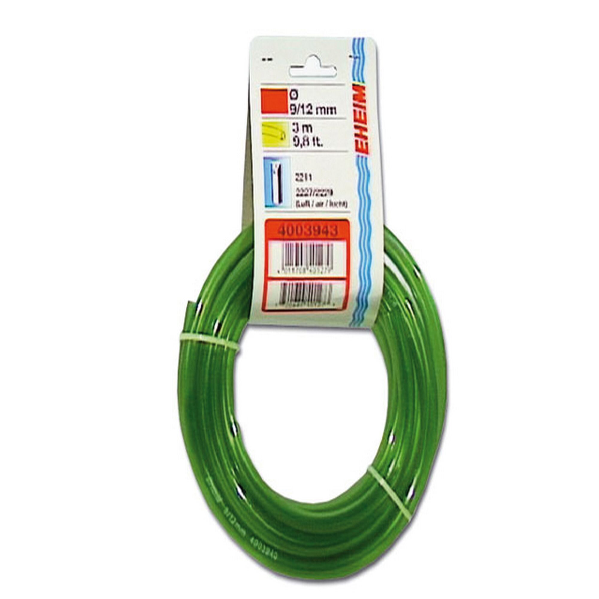 Grüner Eheim-Schlauch, 3 m, 9/12 mm