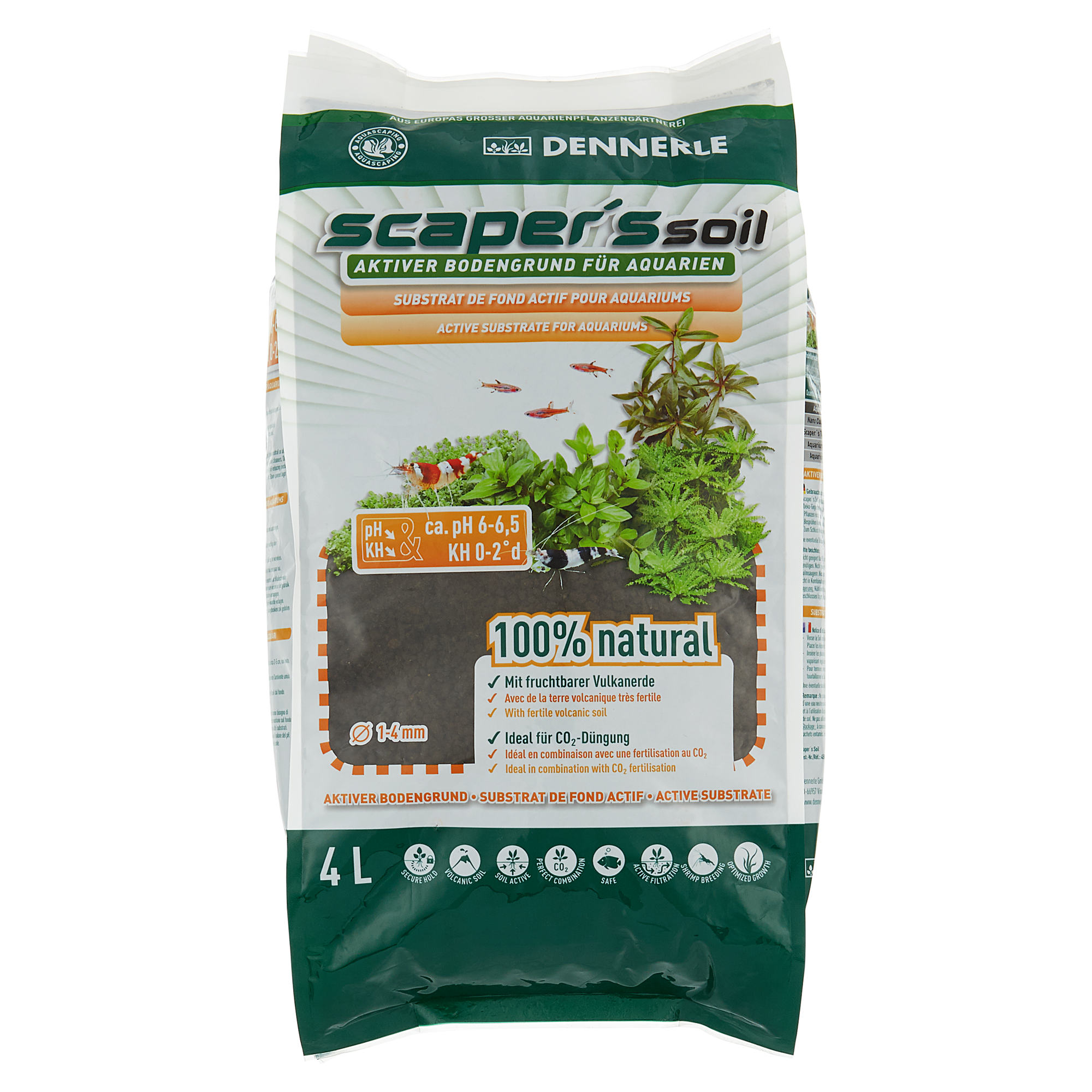 Aquarien-Bodengrund "Scaper’s Soil" braun 4000 ml + product picture