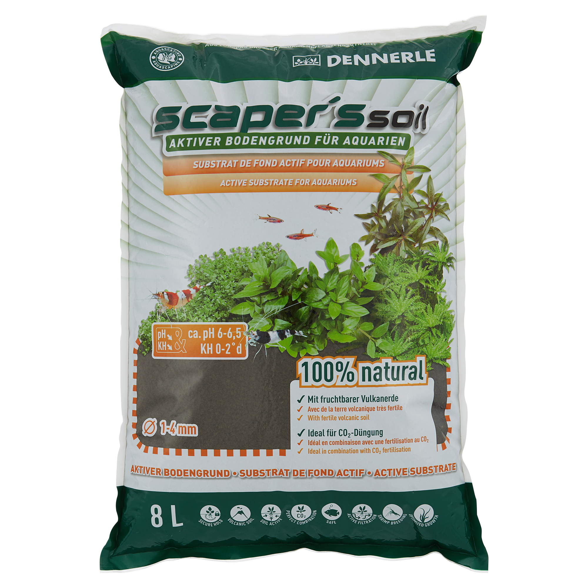 Aquarien-Bodengrund "Scaper’s Soil" braun 8000 ml + product picture