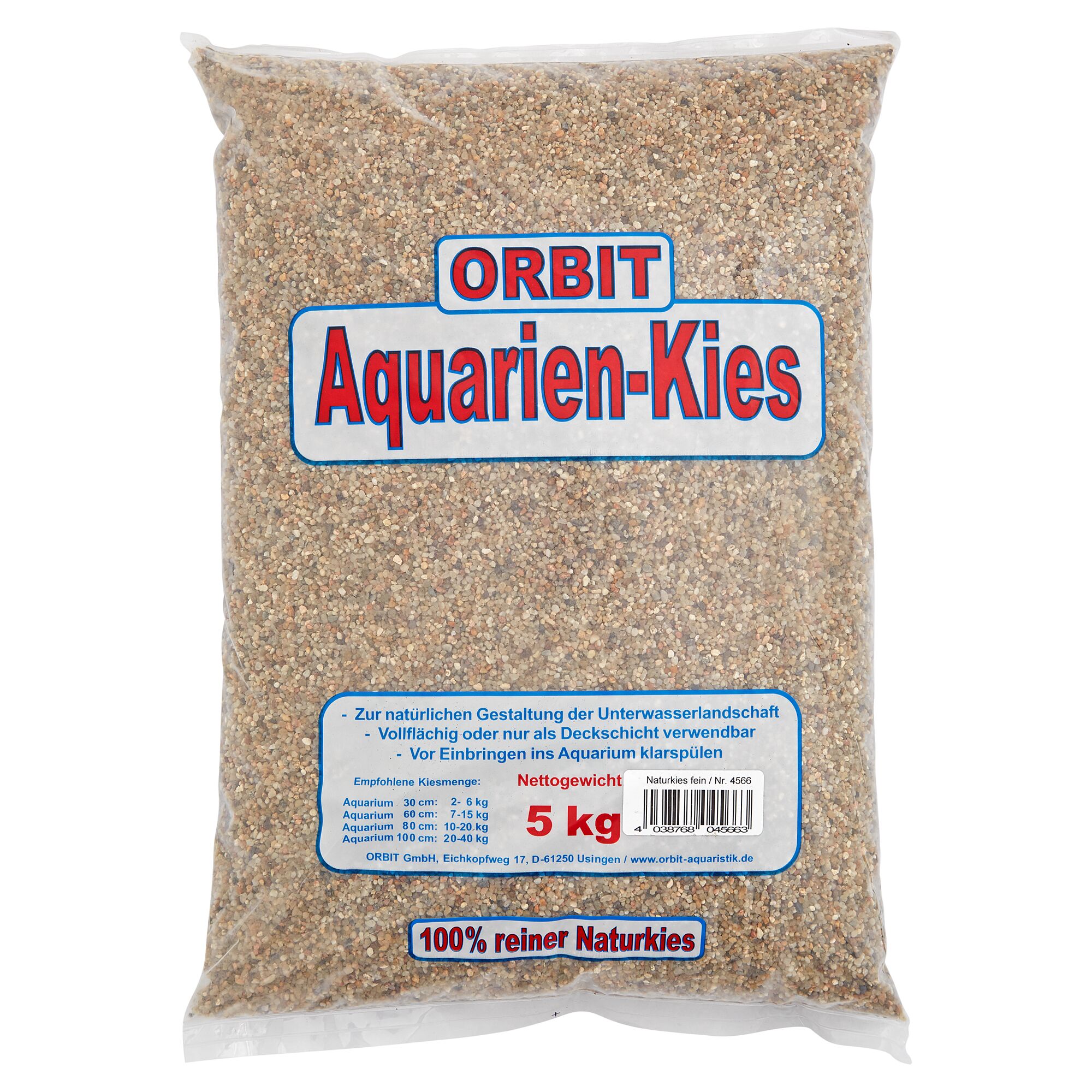Orbit Aquarien-Kies, 5 kg Beutel