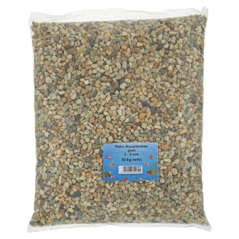 Natur-Aquarienkies bunt 10 kg grob Ø 5 - 8 mm