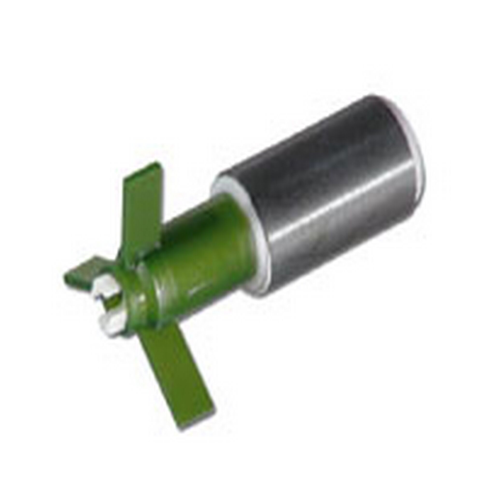 Grünes Pumpenrad mit Motor