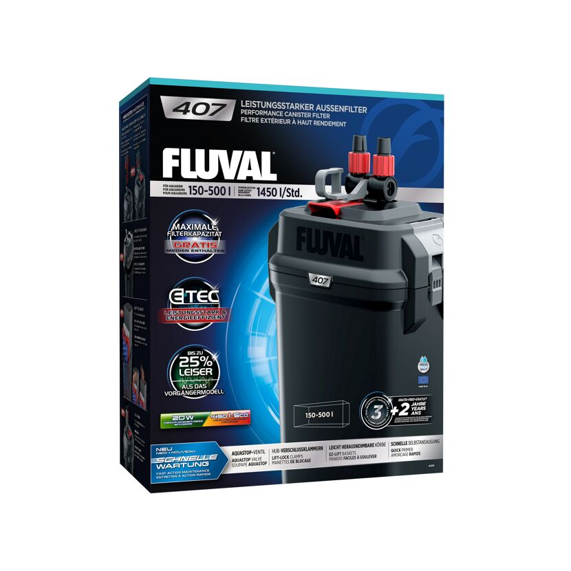 Fluval 407 Außenfilter für Aquarien
