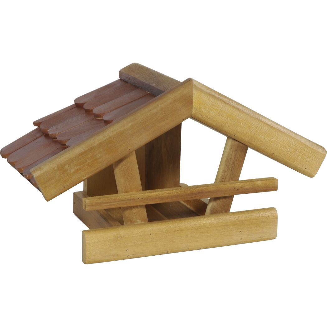 Vogelfutterhaus aus Akazienholz 35 x 19 x 17,5 cm