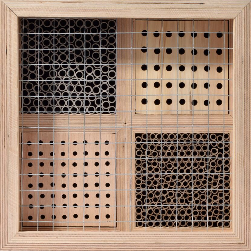 Wildbienenrahmen 4 Bloecke