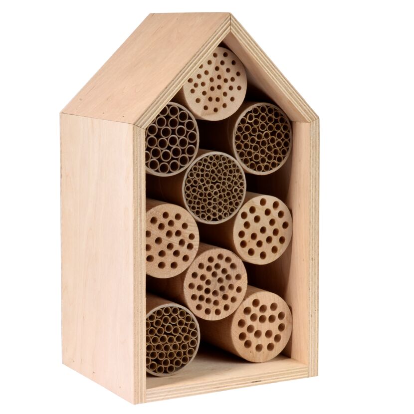 Wildbienennisthilfen Holz und Papier