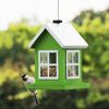 Vogelhaus Mia in Grün mit Vogel