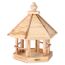 Sechseckiges Vogelfutterhaus aus Holz
