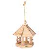 Sechseckiges Vogelfutterhaus aus Holz