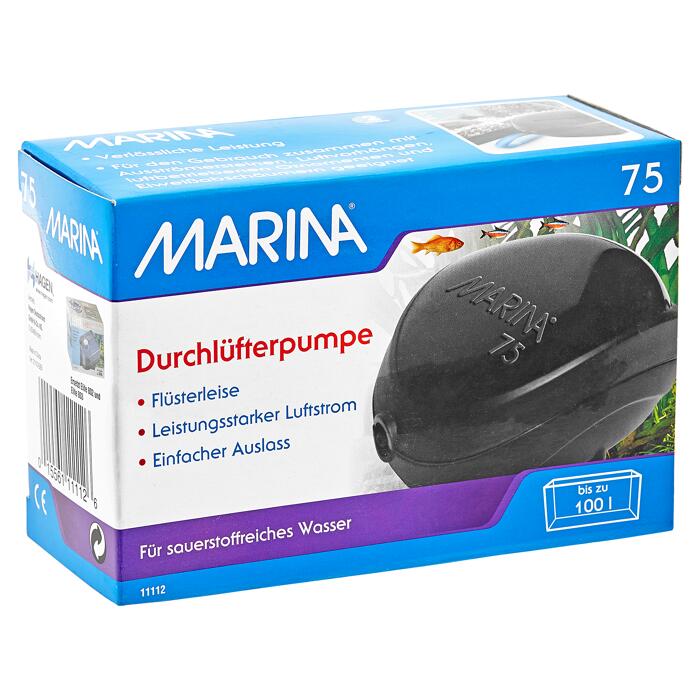 Marina Durchlüfterpumpe Aquarium flüsterleise 3,2 W Modell 75
