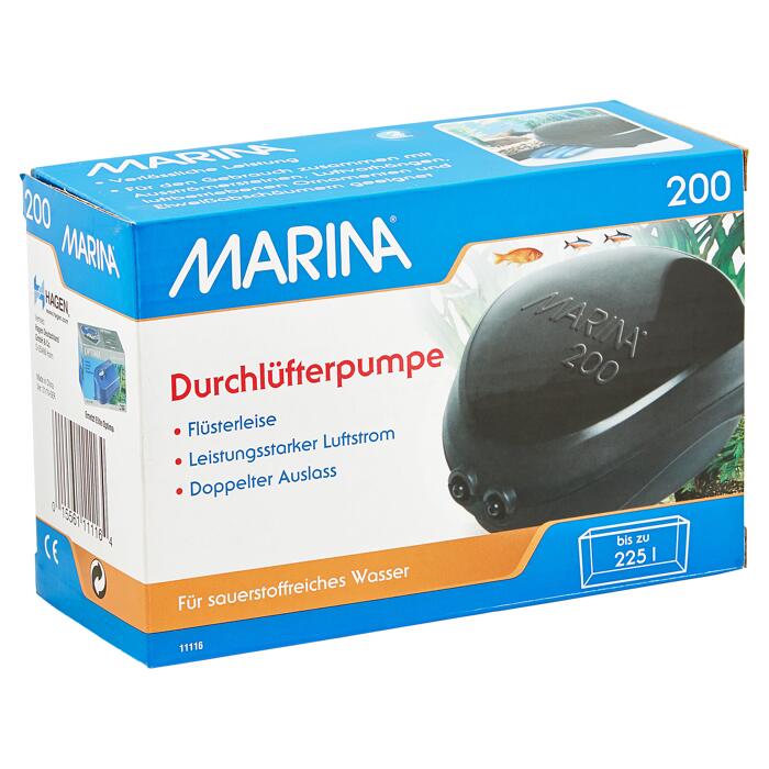 Durchlüfterpumpe Aquarium flüsterleise 4 W Modell 200