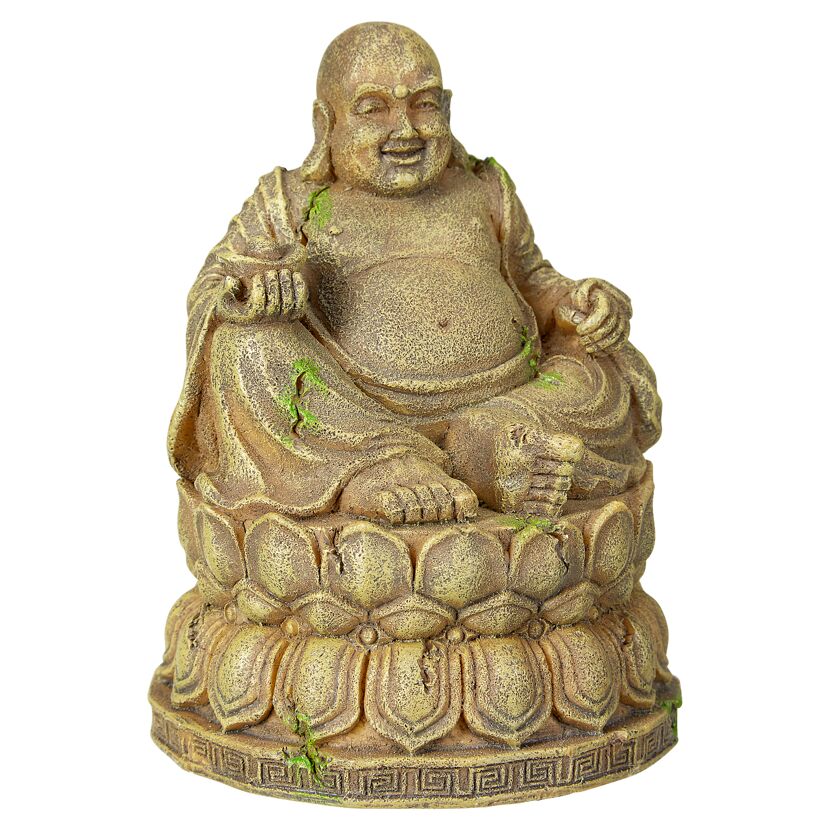 Lächelnder Buddha auf Lotusblüte