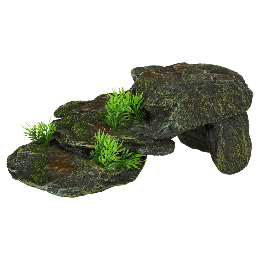Steinhöhle mit Pflanzen 28,5 x 16,5 x 10,5 cm