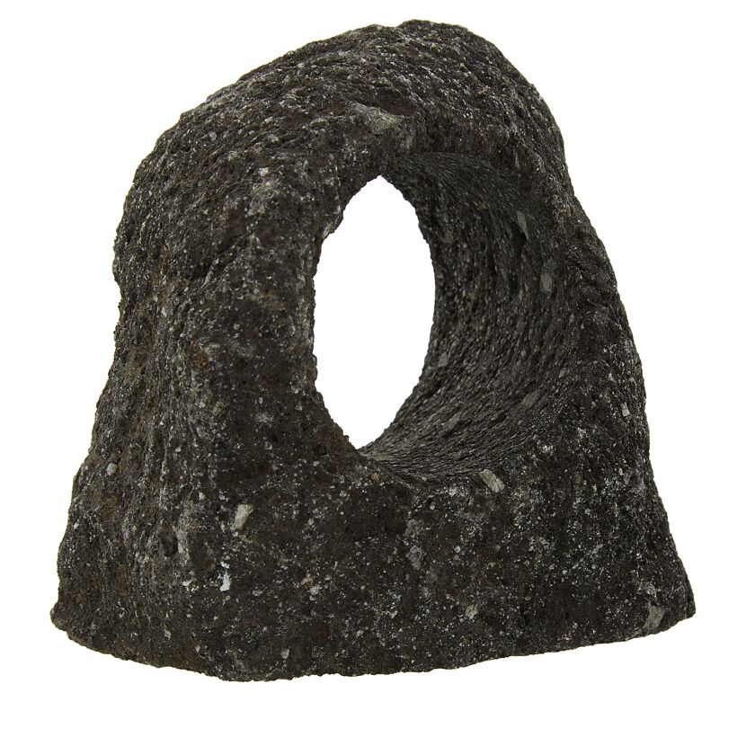 Deko-Lava-Lochgestein grau M