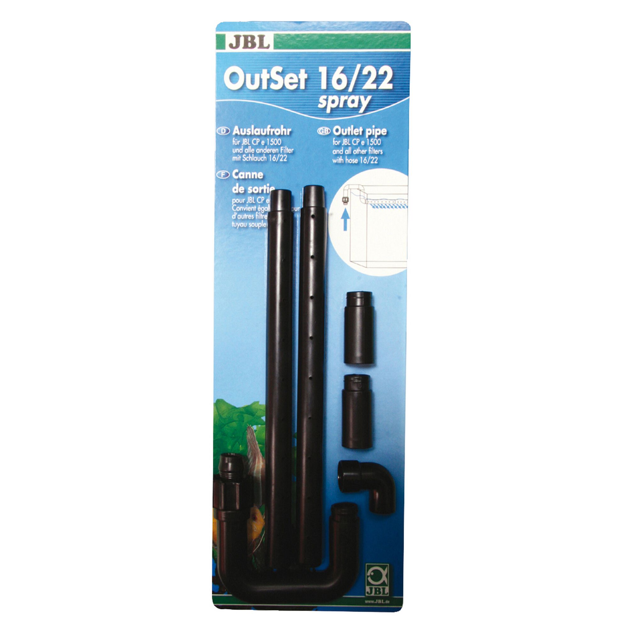 JBL OutSet 16/22 Spray für Aquarienfilter
