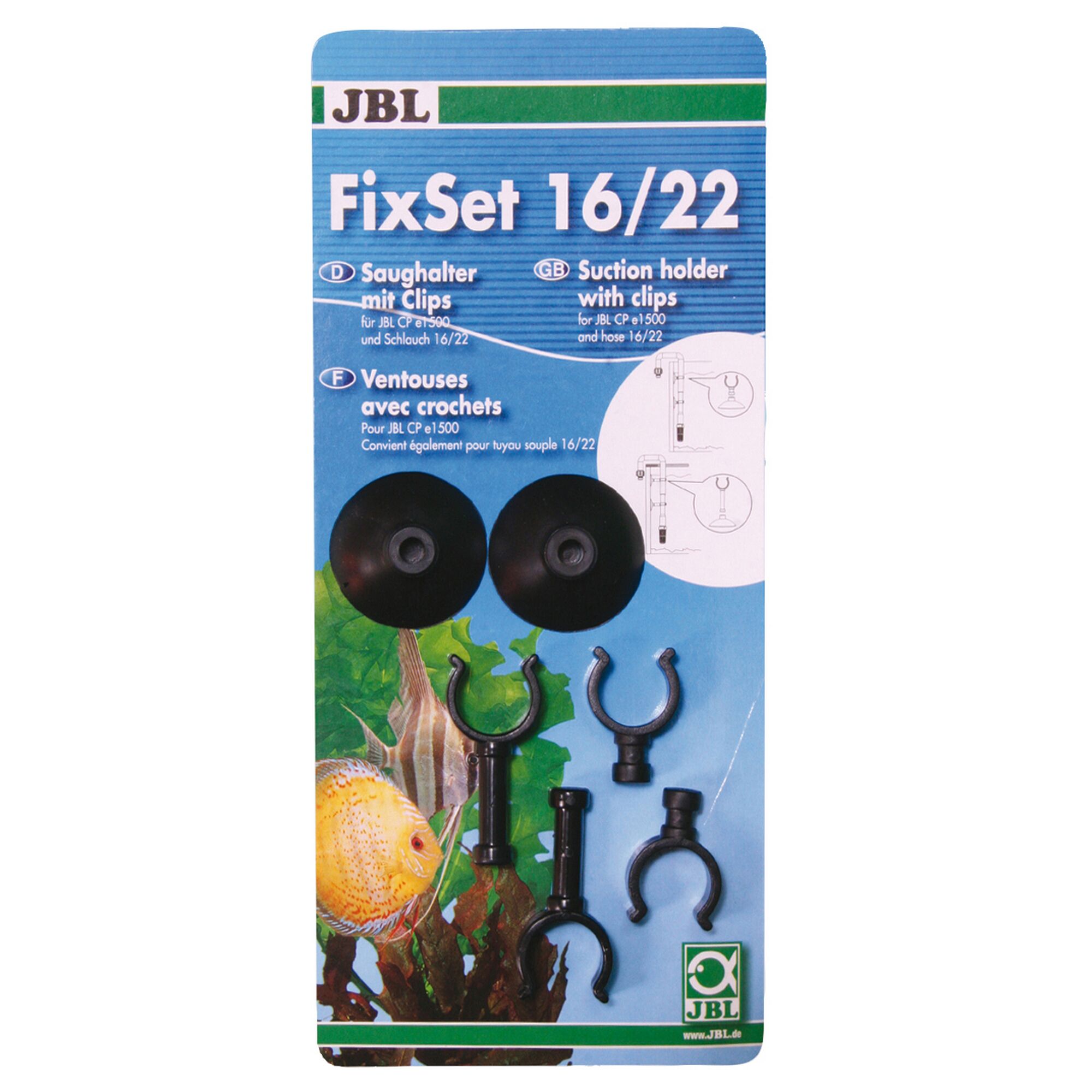 JBL FixSet 16/22 Saugnäpfe mit Clips