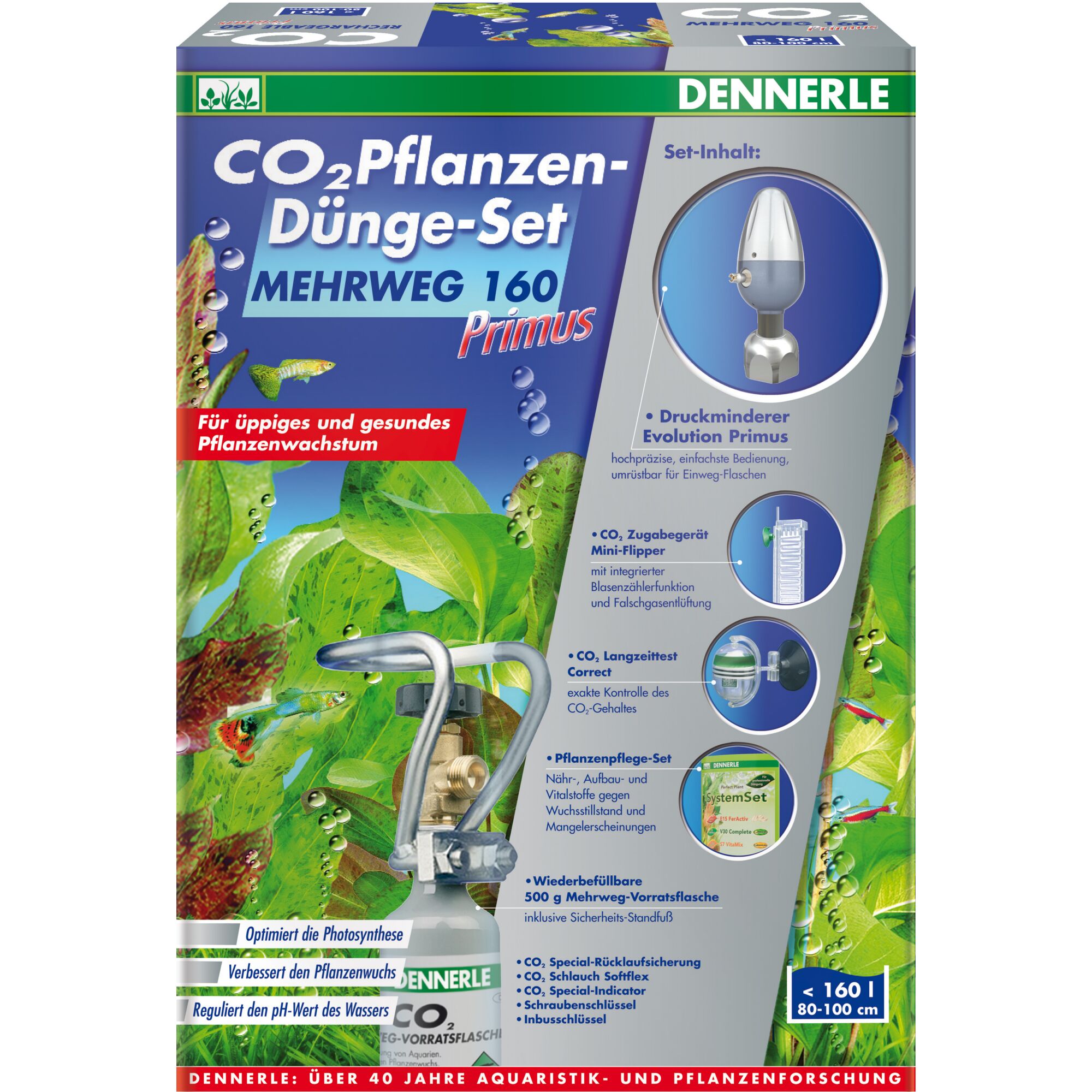 Dennerle CO2-Pflanzen-Dünge-Set Mehrweg 160 Primus