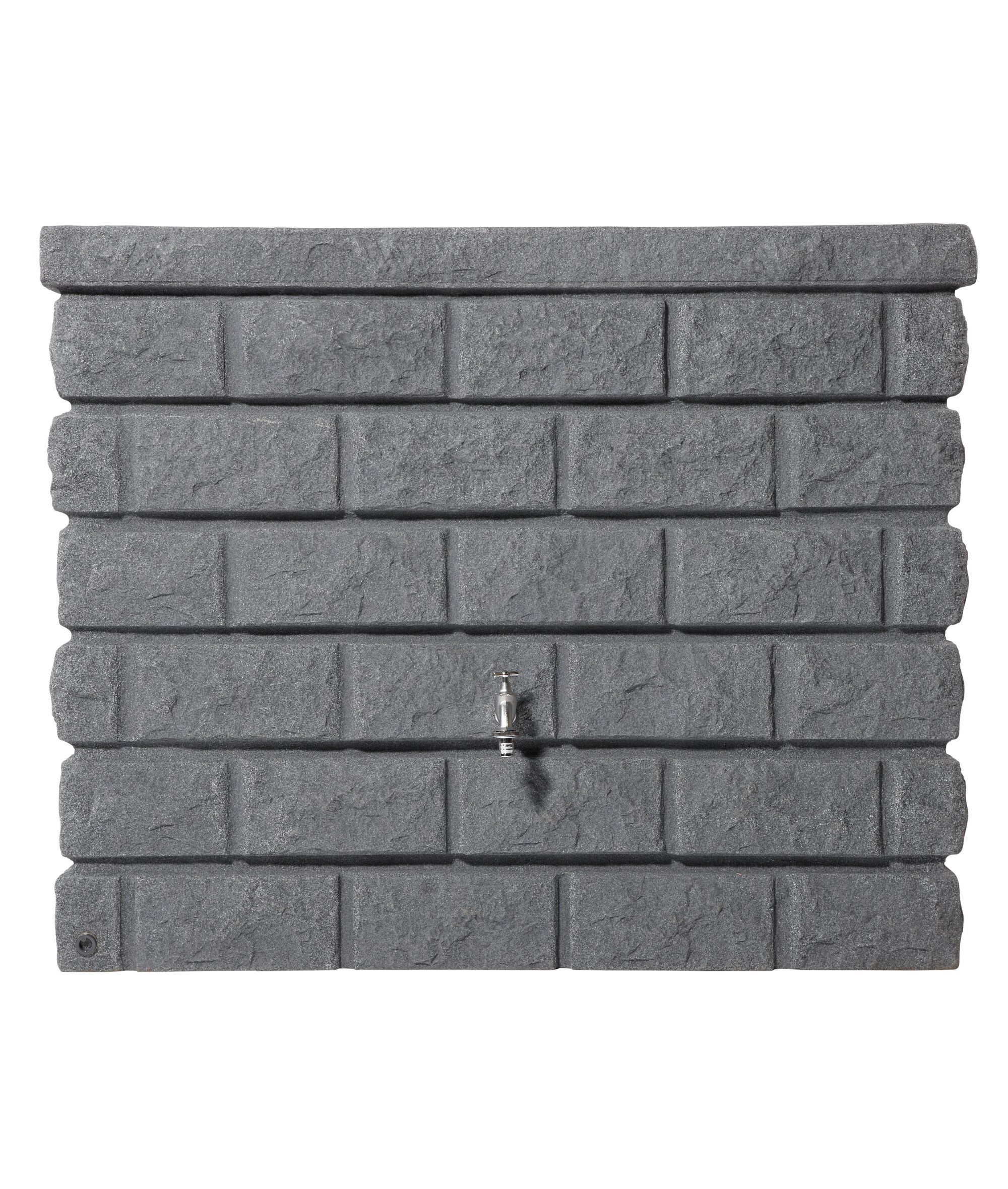 Grauer Wandtank "Rocky" mit Wasserhahn