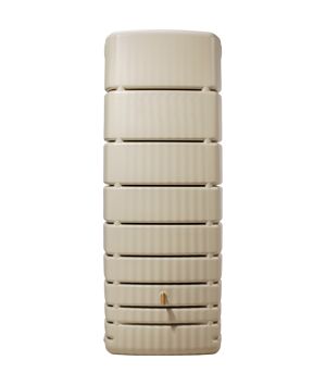 Regentonne 'Slim' sandfarben 650 l mit Hahn