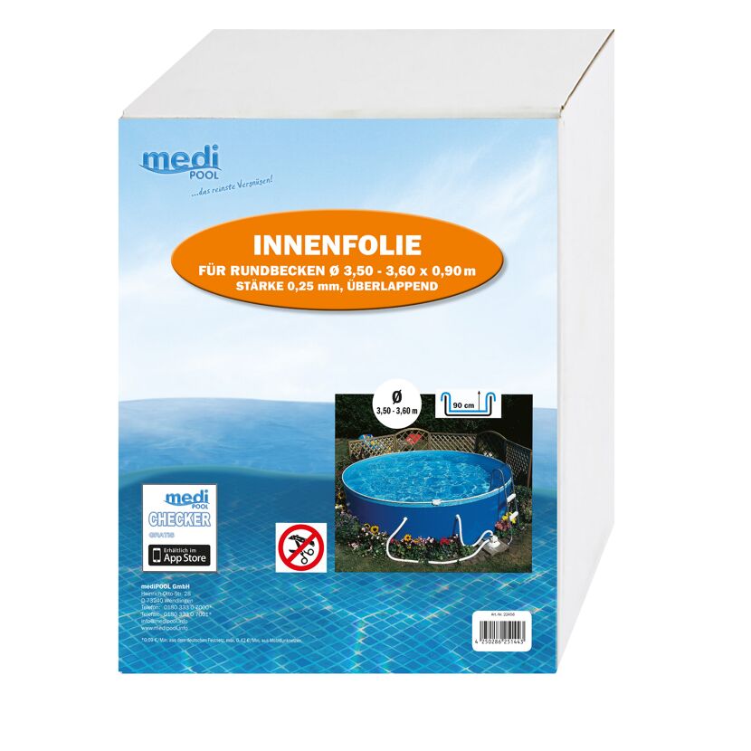 Medi Pool Innenfolie für Rundbecken 3,50 - 3,60 x 0,90 m