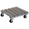 Grauer Pflanzenroller Toscana mit Rollen