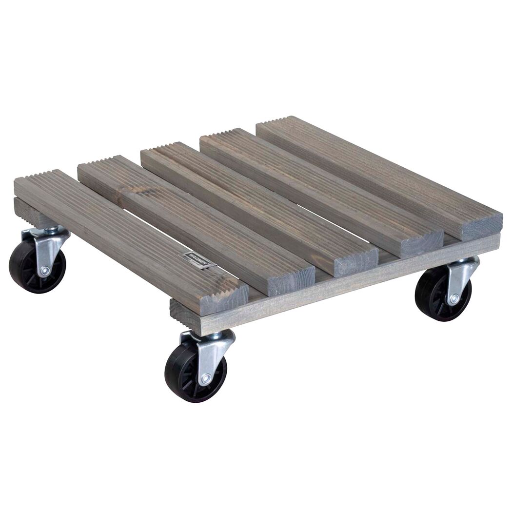 Grauer Pflanzenroller Toscana mit Rollen