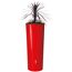 Roter Regenspeicher mit Pflanze