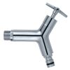 Chrom-Auslaufhahn mit 3/4"-Anschluss