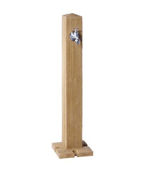 Wasserzapfstelle 'Wood' lightwood 25 x 100 x 25 cm