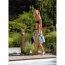 Wasserzapfstelle 'Wood' darkwood 25 x 100 x 25 cm