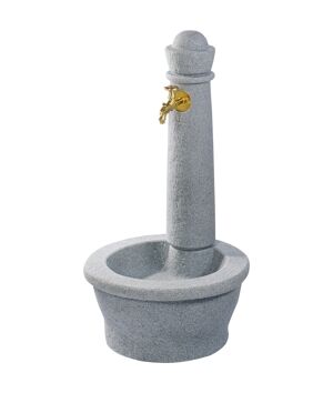 Wasserzapfsäule 'Roma' Steinoptik light granite Ø 54 x 100 cm