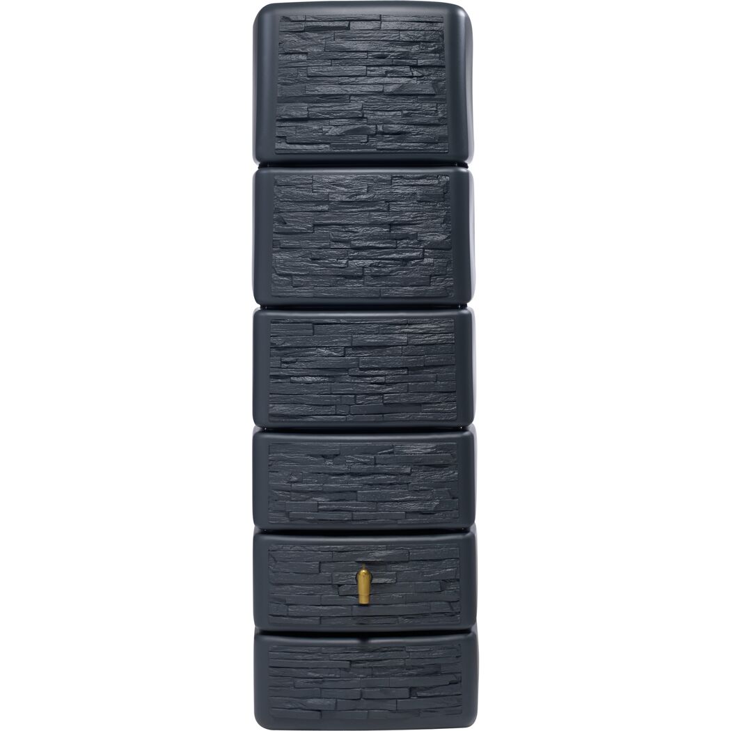 Anthrazitfarbener Wandtank Slim Stone 300 l