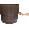 Braunes Regenfass Vino mit Wasserhahn