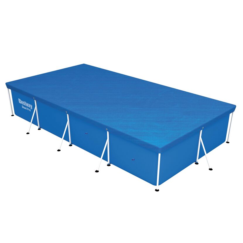 Abgedeckter blauer Bestway Steel Pro Pool